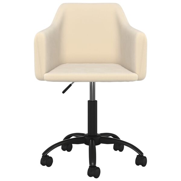 vidaXL Silla de comedor giratoria 6 uds terciopelo crema