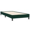 vidaXL Cama box spring con colch&oacute;n y LED terciopelo verde oscuro 100x220 cm