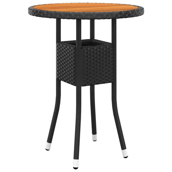 vidaXL Juego de comedor para jardín 3 piezas ratán sintético negro