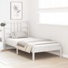 vidaXL Estructura de cama individual madera maciza blanco 90x190 cm