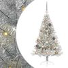 vidaXL &Aacute;rbol de Navidad Artificial Preiluminado Plateado 120 cm PET