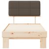 vidaXL Estructura de Cama con Cabecera Tapizada Taup&eacute; 80 x 200 cm