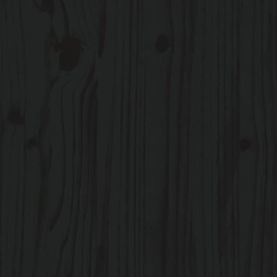 vidaXL Aparador de madera maciza de pino negro 65,5x40x75 cm