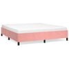 vidaXL Estructura de cama sin colch&oacute;n terciopelo rosa 180x200 cm