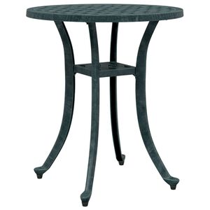 vidaXL Mesa de jard&iacute;n aluminio fundido verde &Oslash;48x53 cm