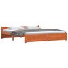 vidaXL Estructura de cama Marr&oacute;n cera 205.5 x 95.5 x 51 cm
