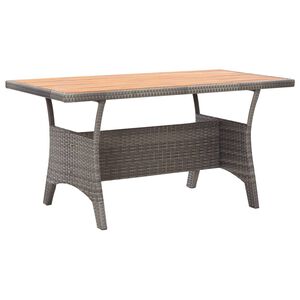 vidaXL Mesa de jard&iacute;n de madera maciza de acacia gris 120x70x66 cm