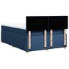 vidaXL Cama box spring con colch&oacute;n tela azul 160x200 cm