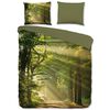 Good Morning Funda de edred&oacute;n WOODS 200x200 cm verde
