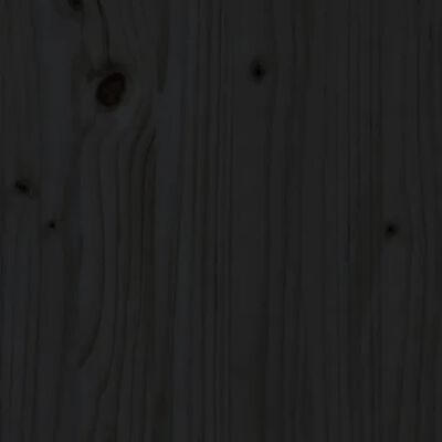 vidaXL Escritorio de madera maciza de pino negro 100x50x75 cm