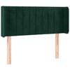 vidaXL Cabecero con LED de terciopelo verde oscuro 83x16x78/88 cm