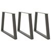 vidaXL Patas para mesa de comedor en forma de V (3 unidades), antracita, 90 x (72-73,3) cm, acero