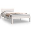 vidaXL Estructura de cama sin colch&oacute;n madera de pino blanco 100x200 cm