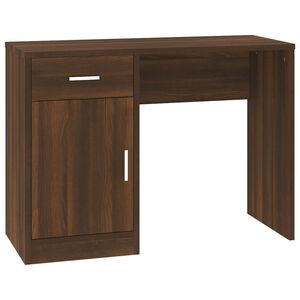 vidaXL Escritorio con caj&oacute;n y armario contrachapada 100x40x73 cm
