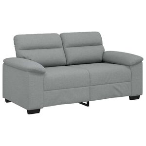 vidaXL Sof&aacute; de 2 plazas de tela gris claro 160x81x84 cm