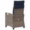 vidaXL Silla de Jard&iacute;n 2 pcs gris y azul marino 56 x 60 x 112 cm