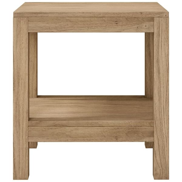 vidaXL Mesa auxiliar de ba&ntilde;o madera maciza de teca 45x35x45 cm
