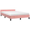 vidaXL Estructura de cama sin colch&oacute;n terciopelo rosa 120x190 cm