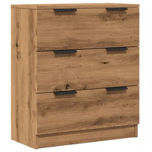 vidaXL Aparador de madera de ingenier&iacute;a roble artisan 60x30x70 cm