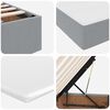 vidaXL Cama con almacenamiento y colch&oacute;n Gris Claro 90 x 190 cm