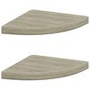 323926 vidaXL Floating Corner Shelves 2 pcs Oak 35x35x3,8 cm MDF