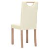 vidaXL Sillas de comedor 2 unidades cuero sint&eacute;tico color crema