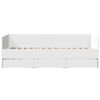 vidaXL Sof&aacute; cama con cajones sin colch&oacute;n blanco 100x200 cm