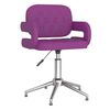 vidaXL Sillas de comedor giratorias 4 unidades cuero sint&eacute;tico morado