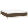 vidaXL Estructura de cama con somier de tela marr&oacute;n oscuro 180x200 cm