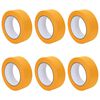 vidaXL Cintas de Enmascarar para Pintores 6 uds. Amarillo 38mm x 50m