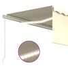vidaXL Toldo retr&aacute;ctil manual con persiana y LED crema 4x3 m