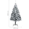 vidaXL Árbol de Navidad artificial PVC verde nieve flocado 400 cm