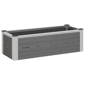vidaXL Arriate elevado Gris 75 x 30 x 22 cm WPC y Aluminio