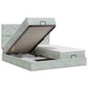 vidaXL Cama otomana con colch&oacute;n 2 uds. Gris Claro Terciopelo