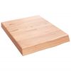 vidaXL Encimera ba&ntilde;o madera maciza tratada marr&oacute;n claro 40x50x(2-6) cm