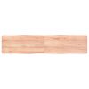 vidaXL Tablero mesa madera tratada borde natural marr&oacute;n 180x40x(2-6)cm