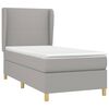 vidaXL Cama box spring con colch&oacute;n tela gris claro 90x200 cm