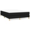 vidaXL Cama box spring con colchón tela negro 140x190 cm