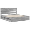 vidaXL Estructura de cama con cabecera Gris Sonoma 180 x 200 cm