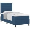 vidaXL Cama tipo Box Spring con colch&oacute;n Azul 80 x 200 cm tela