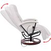 vidaXL Sillón de masaje shiatsu cuero sintético blanco