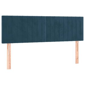 vidaXL Cabeceros terciopelo azul oscuro 144x5x78/88 cm
