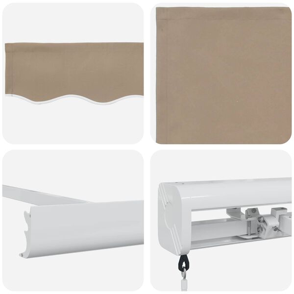 vidaXL Toldo Retr&aacute;ctil Beige 300 x 250 cm Tela y Metal