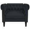 vidaXL Sillón Chesterfield de tela negro