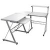 vidaXL Escritorio de esquina madera contrachapada blanco 132x112x99 cm