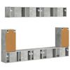 vidaXL Conjunto de mueble de TV 5 pcs Gris Concreto