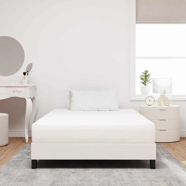 vidaXL Colchón de Cama con colchón Crema 120 x 190 cm tela