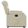 vidaXL Sill&oacute;n reclinable elevable cuero artificial color crema