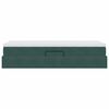 vidaXL Cama con almacenamiento y colch&oacute;n Verde oscuro 100 x 200 cm