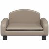 vidaXL Cama para perros de cuero sintético color capuchino 50x40x30 cm